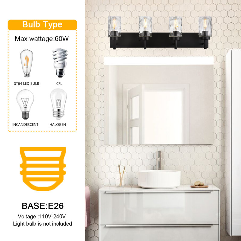 Beachcrest Home Littlehampt 4 Light Dimmable Vanity Light & Reviews